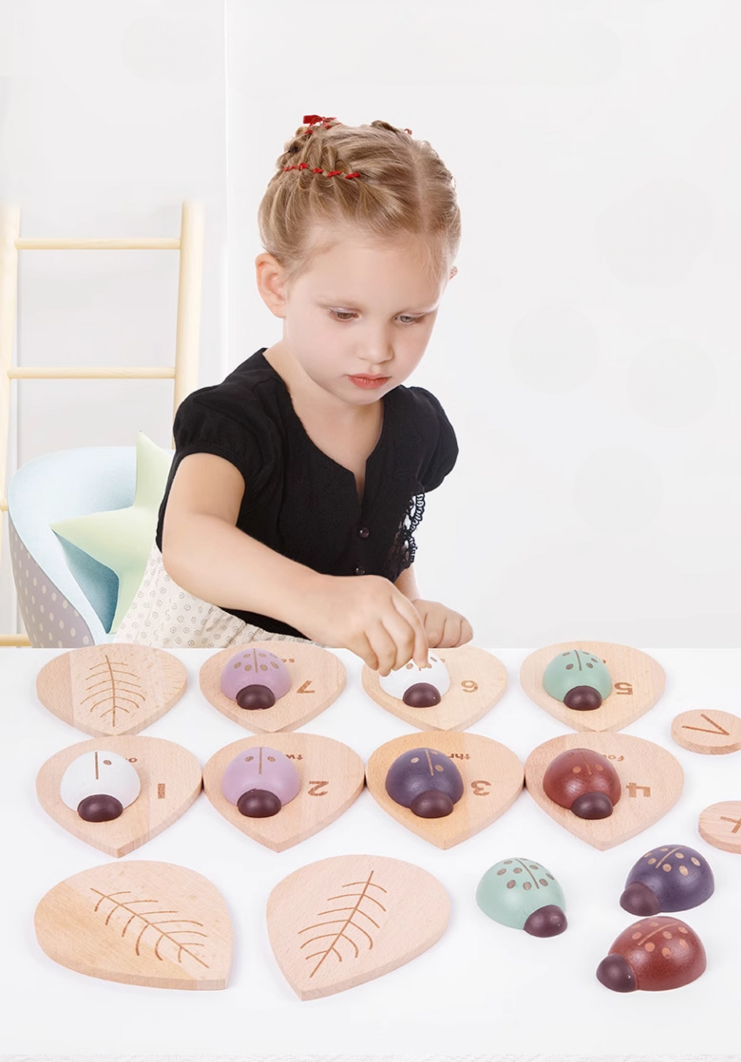 Wooden Ladybug Educational STEM Set