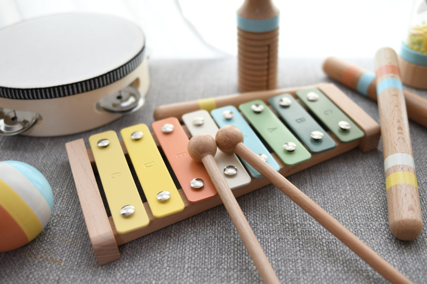 Wooden Musical Instrument Set
