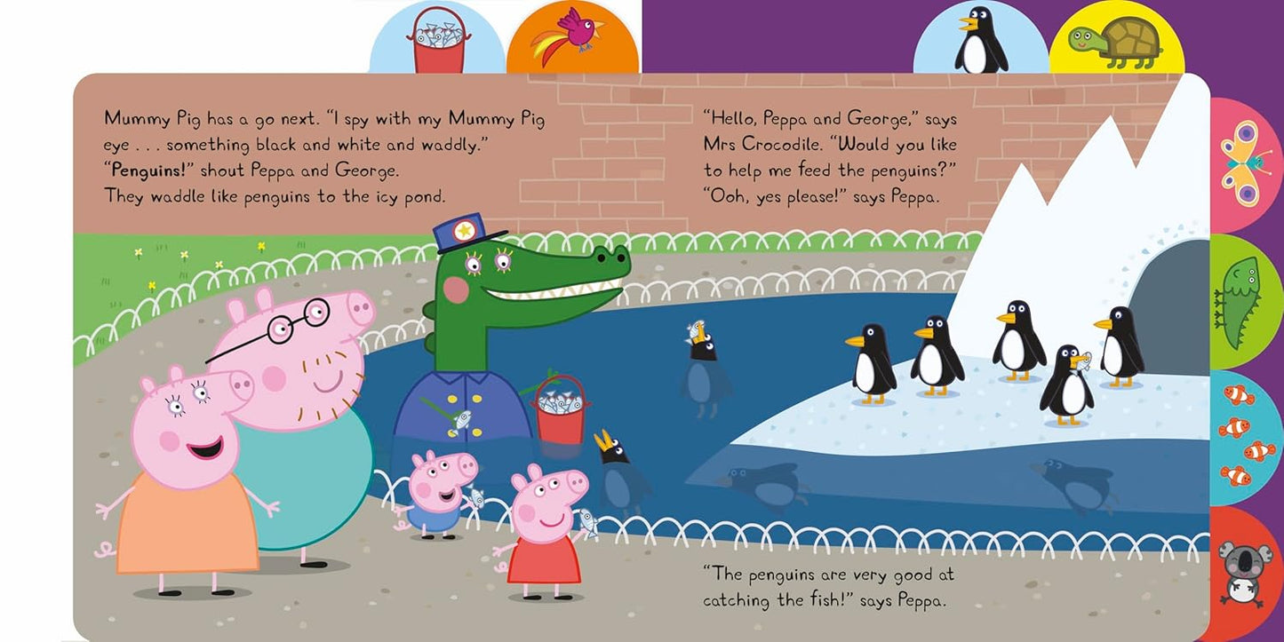 Peppa Pig: I Spy at the Zoo (Tabbed Board Book)