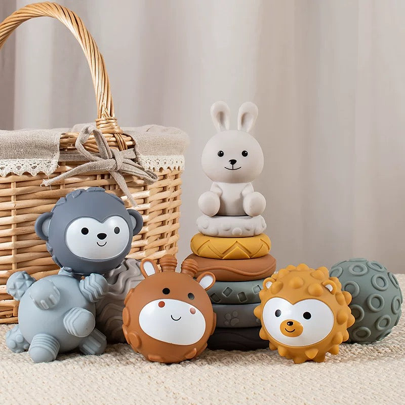 Baby Animals Silicone Stacking Set