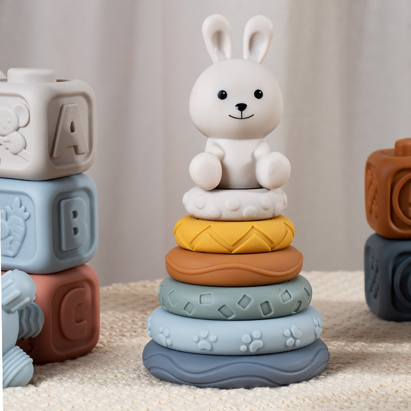 Baby Animals Silicone Stacking Set