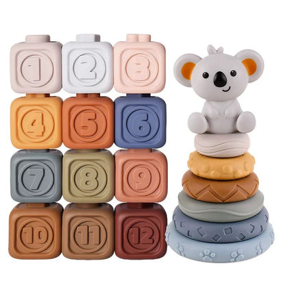 Baby Animals Silicone Stacking Set