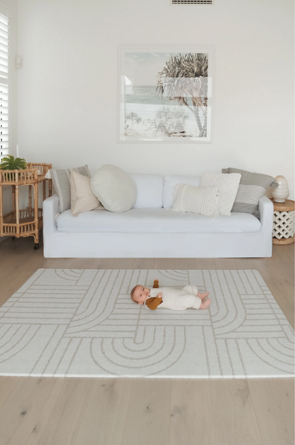 Mikro Collection Playmats - Nouveau Arch x Textured Natural Stripes