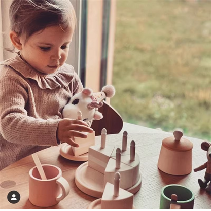 Mini Wooden Birthday Cake