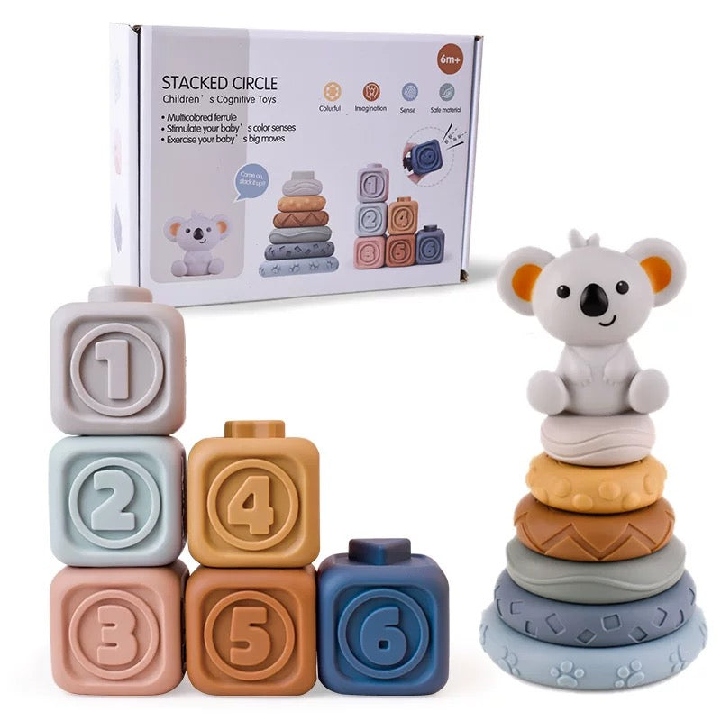 Baby Animals Silicone Stacking Set