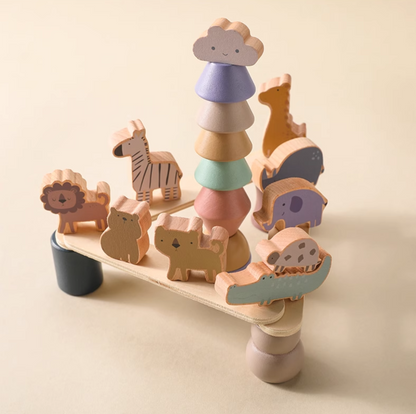 Wooden Animals Stack & Balance Set