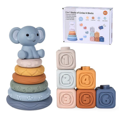 Baby Animals Silicone Stacking Set