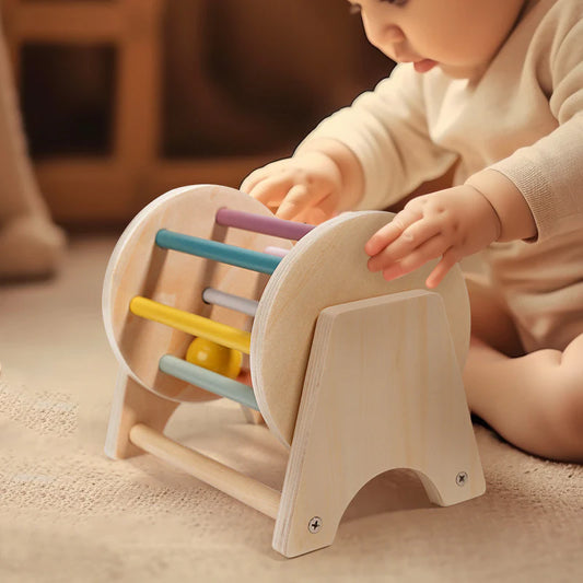 Wooden Baby Rolling Drum