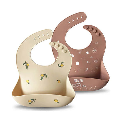 Silicone Baby Bib - 2 Pack